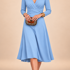 Noella™ Solid V-Neck Maxi Dress
