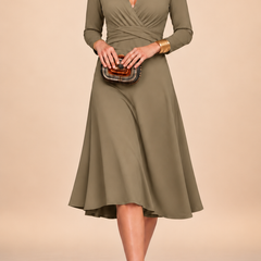 Noella™ Solid V-Neck Maxi Dress
