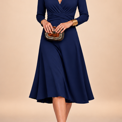 Noella™ Solid V-Neck Maxi Dress