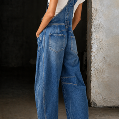 Elle | Barrel Denim Overalls