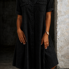 Myra | Casual Denim Style Midi Dress