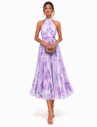 Luciana™ Watercolor Halter Maxi Dress