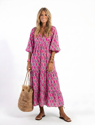 Gabriela | Elegant Tiered Midi Dress