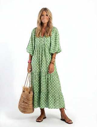Gabriela | Elegant Tiered Midi Dress