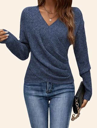 Elouise™ Elegant Wrap V-Neck Top