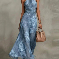 Adèle™ Floral Halter Maxi Dress