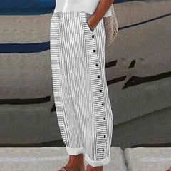 Inaya™ Seabreeze Stripe Button Trousers