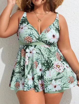 Robyn | Plus Size Floral Swimdress