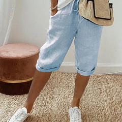 Aleah™ Elegant Linen-Cotton Trousers