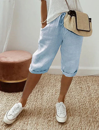 Aleah™ Elegant Linen-Cotton Trousers