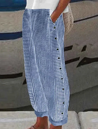 Inaya™ Seabreeze Stripe Button Trousers