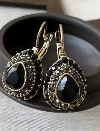 Vintage Crystal Teardrop Earrings
