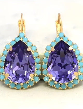 Vintage Crystal Teardrop Earrings