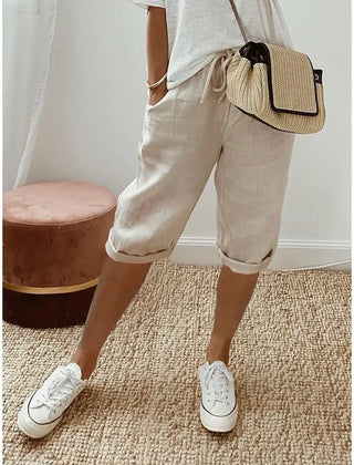 Aleah™ Elegant Linen-Cotton Trousers