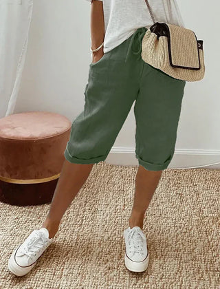 Aleah™ Elegant Linen-Cotton Trousers