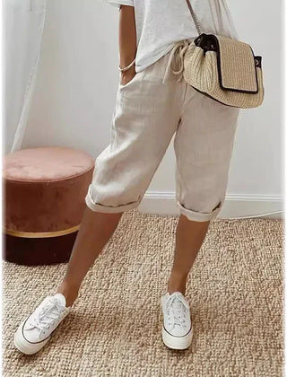 Aleah™ Elegant Linen-Cotton Trousers