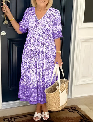 Rosetta™ V-Neck Bohemian Dress