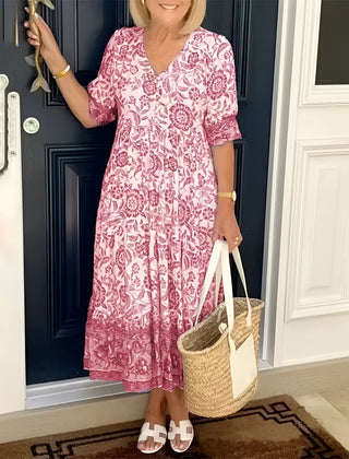 Rosetta™ V-Neck Bohemian Dress