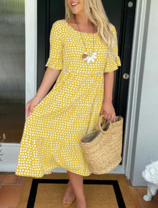 Julia™ Short-Sleeve Midi Dress