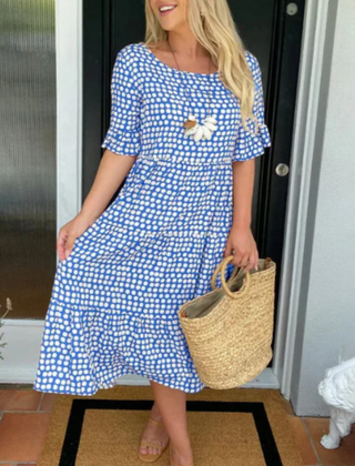 Julia™ Short-Sleeve Midi Dress