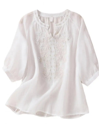 Sophie™ Embroidered Cotton Floral Blouse