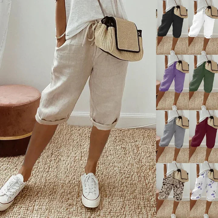 Aleah™ Elegant Linen-Cotton Trousers