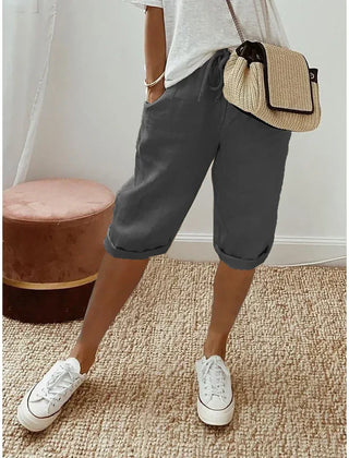 Aleah™ Elegant Linen-Cotton Trousers