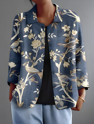 Ezra™ | Botanical Bird Print Blouse