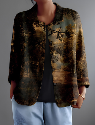 Darcy™ | Artistic Landscape Blouse