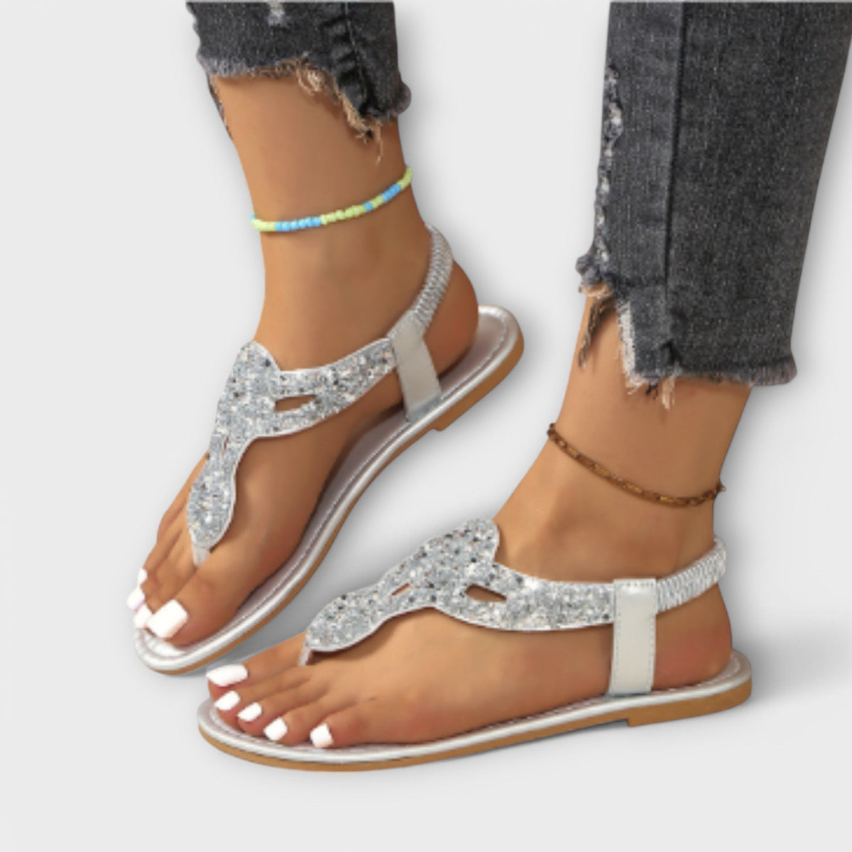 Orthopaedic Sandals with Crystals