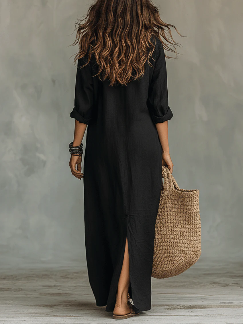 Soline™ Maxi Dress with Buttons