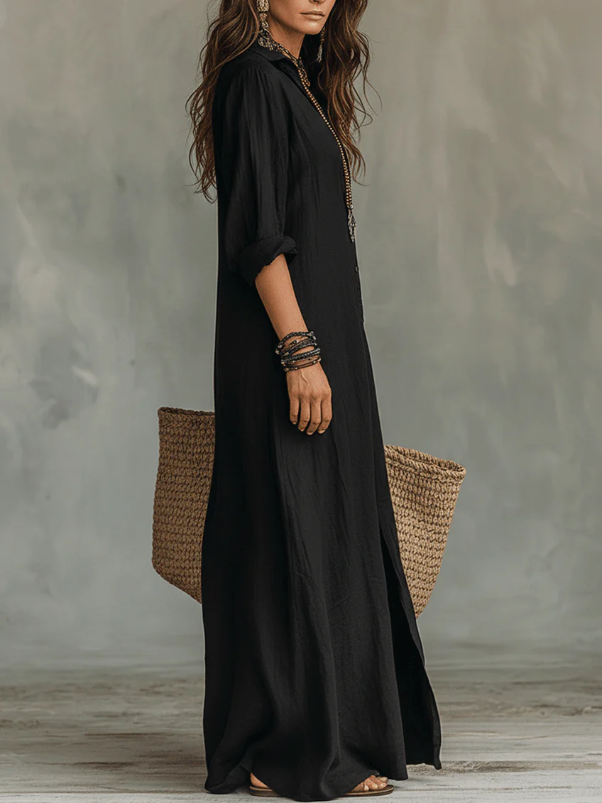 Soline™ Maxi Dress with Buttons