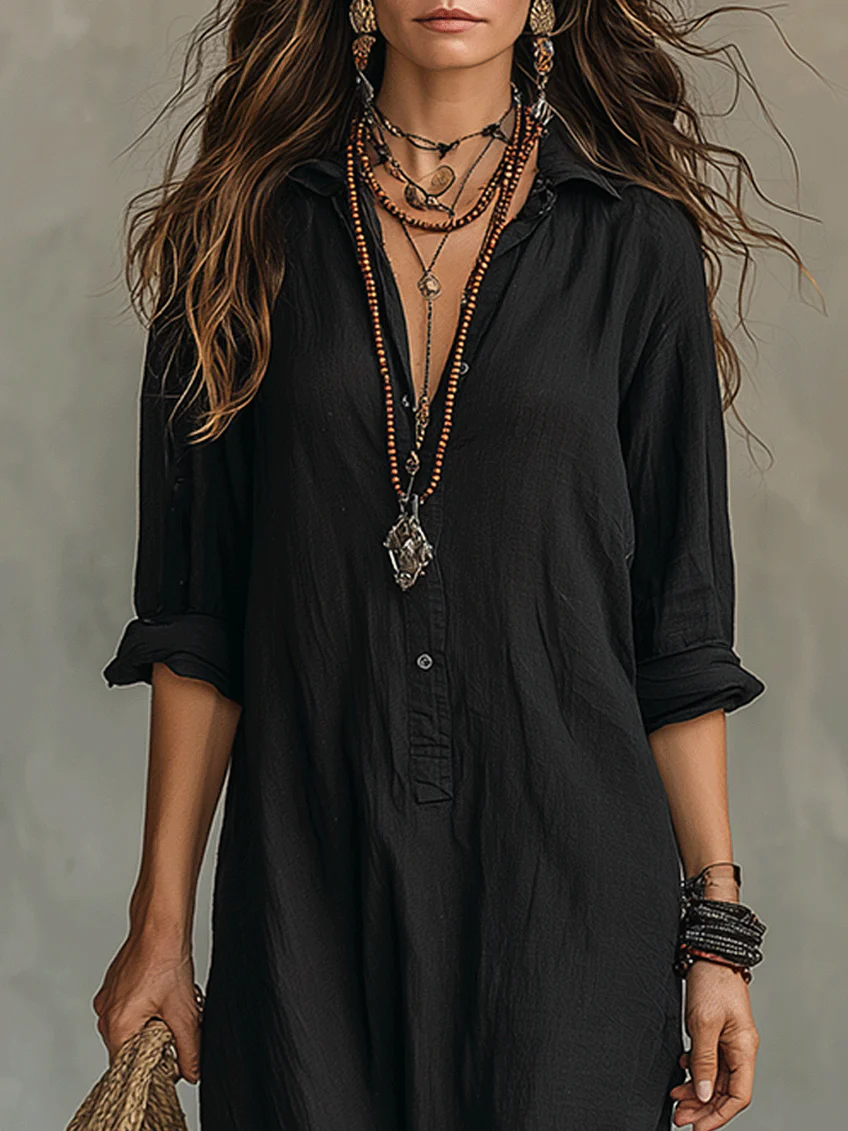 Soline™ Maxi Dress with Buttons