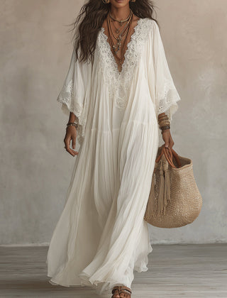 Indara™ Long V-Neck Dress