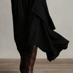 Arielle Vintage Asymmetrical Turtleneck Dress