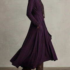 Arielle™ Vintage Asymmetrical Turtleneck Dress