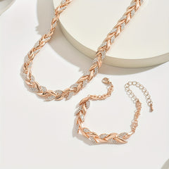Sirena™ Wheat Braid Necklace & Bracelet Set