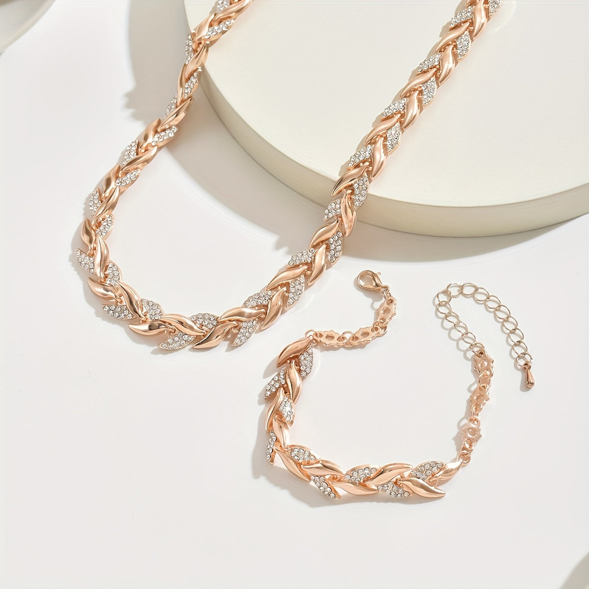 Sirena™ Wheat Braid Necklace & Bracelet Set