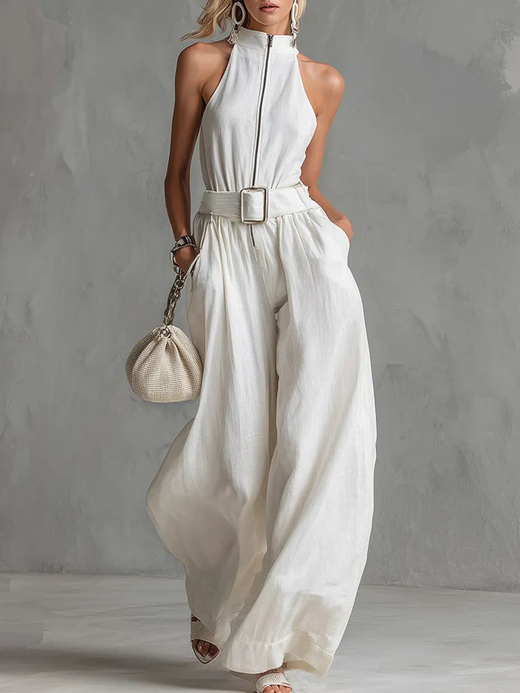 Monroe™ Belted Wide-Leg Jumpsuit