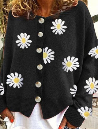 Angel - Cute Cardigan With Daisies