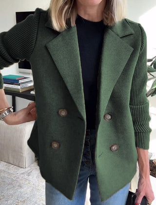 Camryn™ Elegant Knit-Sleeve Blazer