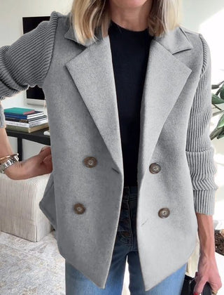Camryn™ Elegant Knit-Sleeve Blazer