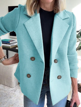 Camryn™ Elegant Knit-Sleeve Blazer