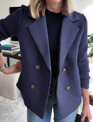 Camryn™ Elegant Knit-Sleeve Blazer