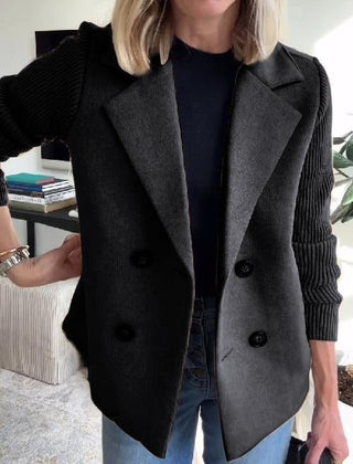 Camryn™ Elegant Knit-Sleeve Blazer