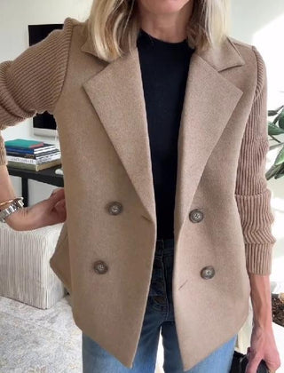 Camryn™ Elegant Knit-Sleeve Blazer