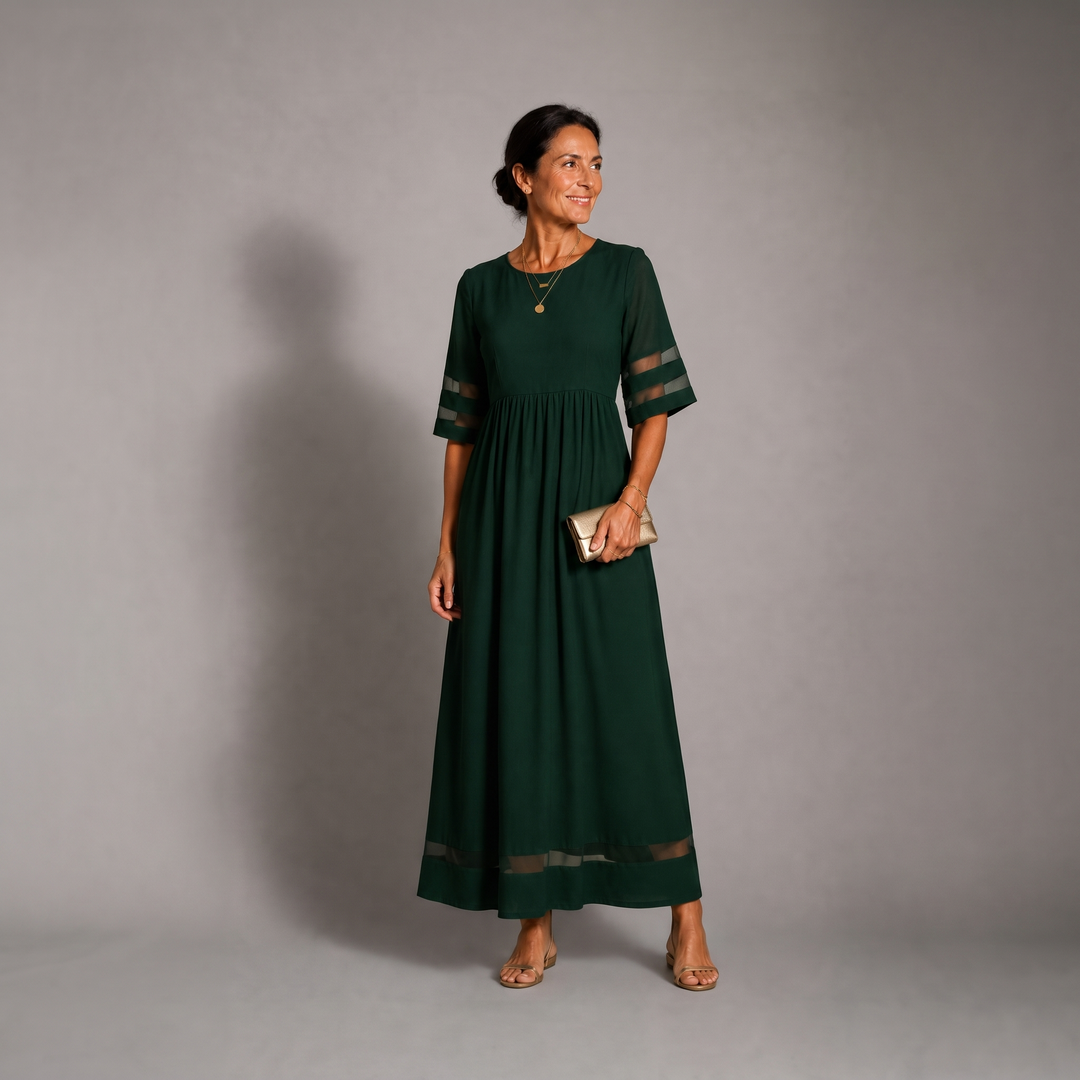 Aubrey™ Flattering Tummy-Smoothing Midi Dress