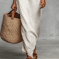 Aveline™ Maxi Dress with Off-shoulder and Batwing Sleeves