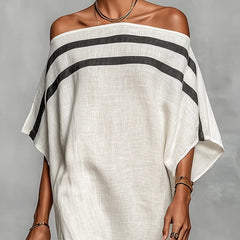Aveline™ Maxi Dress with Off-shoulder and Batwing Sleeves