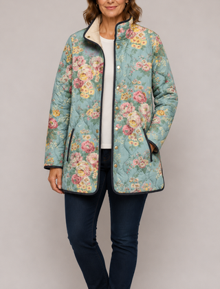 FINLEY™ | Quilted Printed Flower Jacket
